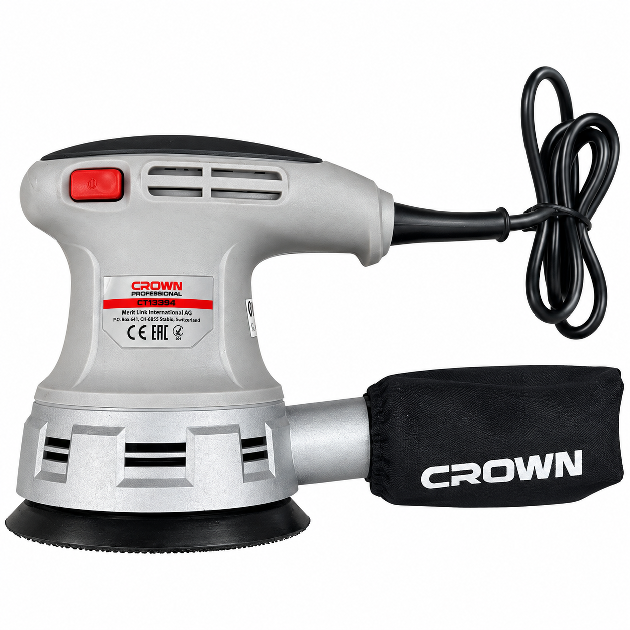 سنباده زن اوربیتال کرون CROWN مدل CT13394 توان 240 وات صفحه 125 میلی‌متر